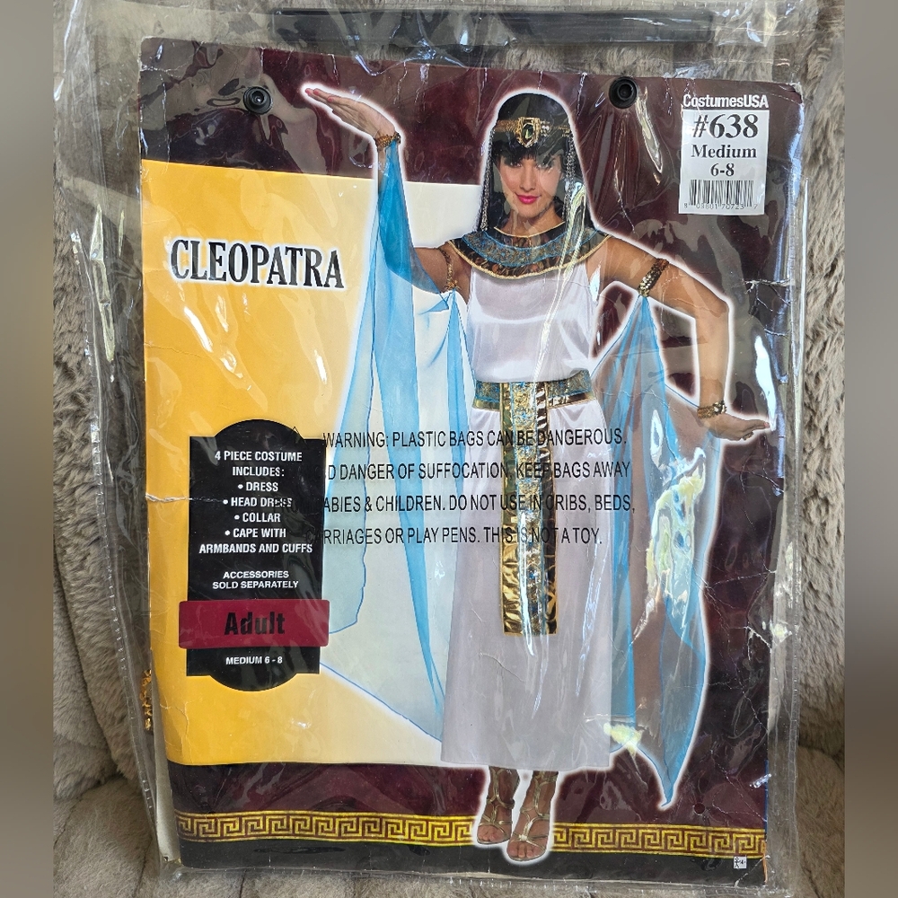 Cleopatra Costume - White and Gold